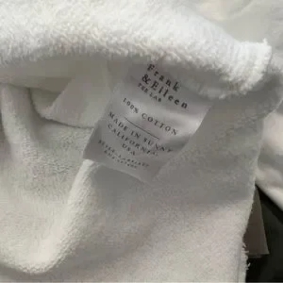 NEW FRANK & EILEEN TEE LAB WHITE ANNA LONG SLEEVE CAPELET FLEECE SWEATSHIRT SZ M - Picture 3 of 10